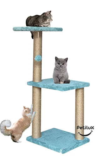 Petilux Welsoft Fabric Covered Jute Drawstring Cat Scratching Playground