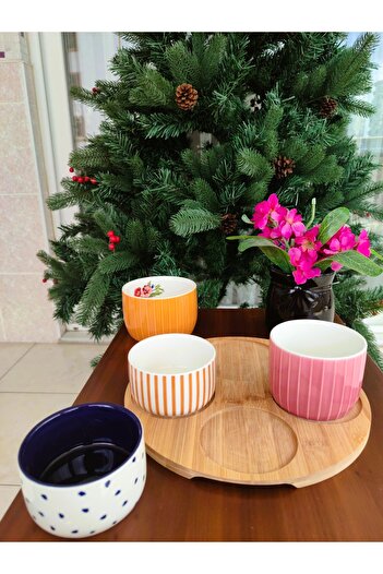 English Home Garden Serenity Stoneware 5 Piece Presentation Bowl 25 cm Colorful