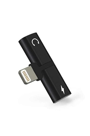 SOHO Adaptor 2 in 1 iPhone, iPad, Lightning, headphones and charger, Splitter, Black