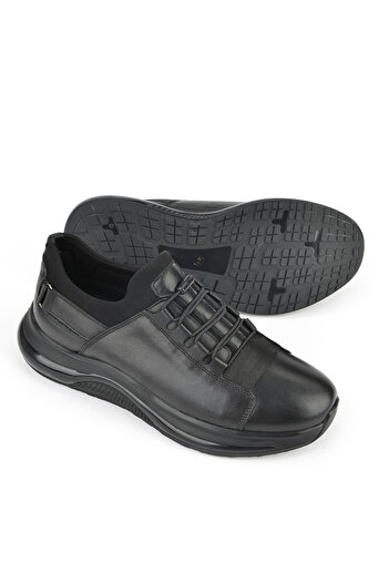 Ziya , Ανδρικό Sneaker από γνήσιο δέρμα 153423Z703 Μαύρο