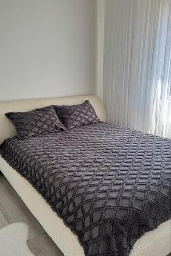Çeyiz Diyarı Dowry Land Vesya 2 Piece Single Pique Set Anthracite