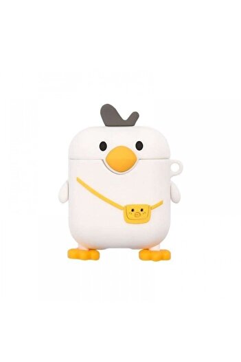 OEM Silicon 3D Protective Case for Apple AirPods 1/2 - Duck Model, White