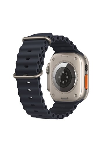 Bibilel Silicone Strap for Apple Watch 1-8 SE Ultra, 42-49 mm, Breathe In, Black