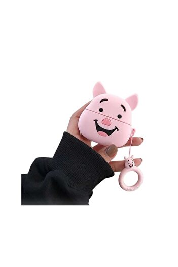 OEM 3D Silicone Case for Apple AirPods 1/2, Pink Pig - Stylish Protection Guaranteed