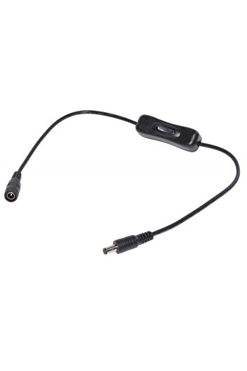 SOHO Connector Cable with Switch for Lighting Sources and Other Devices, DC 2.1x5.5 mm Male Plug and DC 2