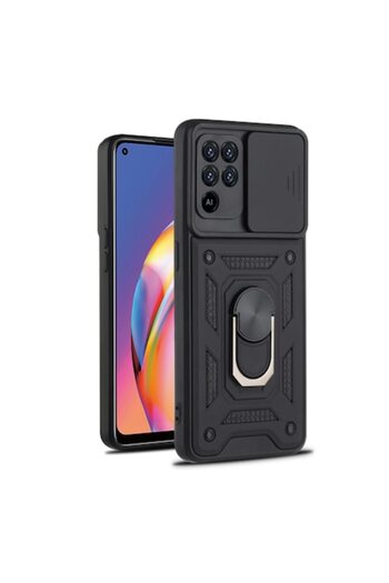 FILL Phone case compatible with Oppo A94 4G/Reno5 Lite, Perfect Grip, X78, Plastic, Pitch Black