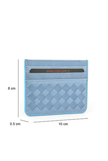 Ziya , Unisex Genuine Leather Card Holder 1539852Z06 Blue