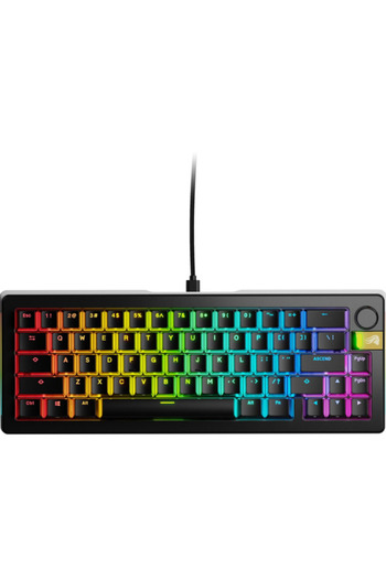 Glorious Tastatura mecanica GMMK 3 PRO, Fox HE Switches, 66 taste, USB, Cu fir (Negru)