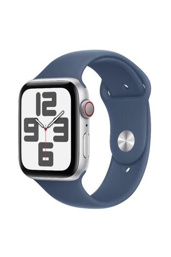 Apple Ceas inteligent SE (2024), GPS, Cellular, Carcasă din aluminiu argintiu 44 mm, ecran LTPO OLED, 32