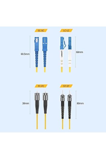 Ugreen Network connection cable SC-SC Singlemode, optical fiber, 3 m, yellow
