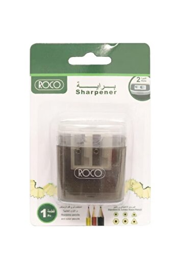 Roco Pocket Sharpener – 2 Holes, Sleek Black Design