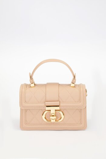 Levidor Khaki Baklava Pattern Interlocking Handbag