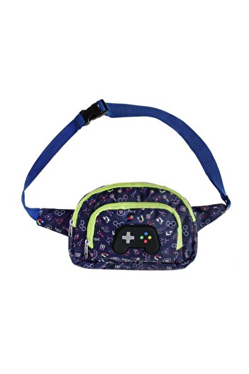 OEM Multicolor Waist Bag with 2 Compartments, Dimensions 20x4x15 cm and Zipper