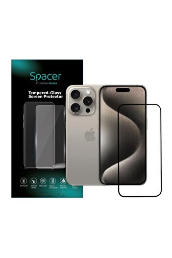 Spacer Protector de ecran din sticlă securizată pentru iPhone 15 Pro