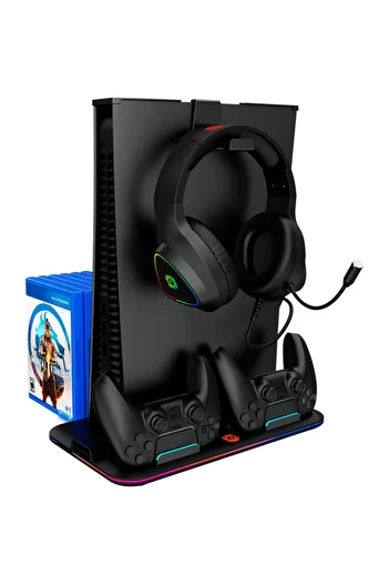 CANYON Stand de racire multifunctional CS-PS5, Iluminare de fundal RGB, compatibil PlayStation 5, fu