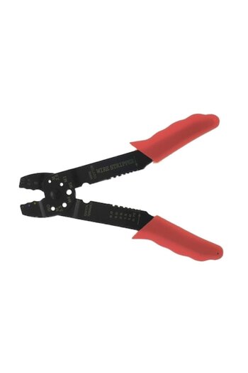 SOHO Cable Crimping and Stripping Pliers, 200 x 70 x 0.3 mm, Black Red