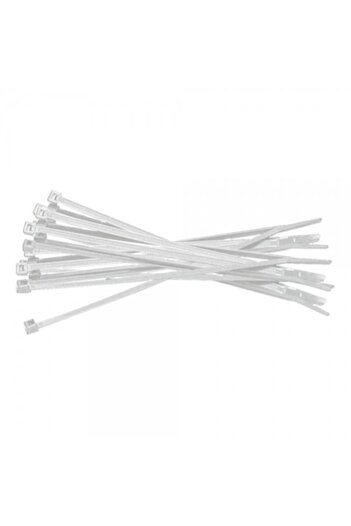 SOHO Set organizator cabluri cu 150 bucati de coliere albe tip soricei, 2.5 x 100 mm, Albe