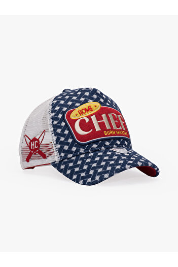 RustandRich Kadın Erkek Mavi Trucker Hat Professional Collection Chef