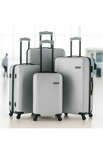 Falcon ABS 4 Piece Luggage Set 32 28 24 20 Inch Trolley Bag with 360 Spinner Wheels Hard Shell