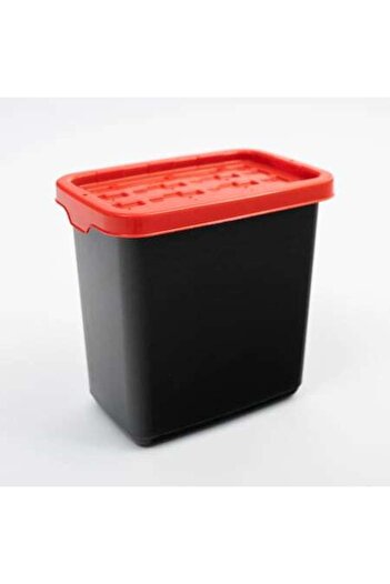 Doloni Storage Basket with Lid, Doloni, 9L, Black with Red
