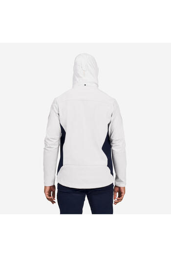 Decathlon Tribord Men's Wind Cut Sailing Jacket - Light Gray/Black - Softshell 500