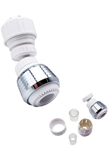 Generic Universal Aerator for Kitchen Faucets, Double Jet, Swivel Joint, Chrome Aerator Shower