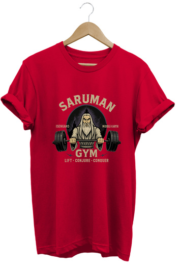 remonz Saruman Gym Lotr Regular Fit 100% Cotton Soft Textured Crew Neck T-Shirt