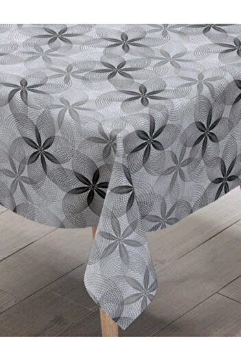 Blue Home Table Cloth Fiber Lined Pvc Non-Slip Stain Resistant Erasable Mirella Pattern Color No: 110 B