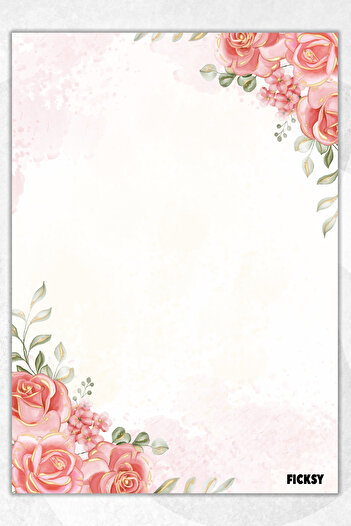Ficksy Flower Note Paper - A5 Size - 50 Sheets - Notepad - Memopad - Memo Pad - to Do List - Notebook