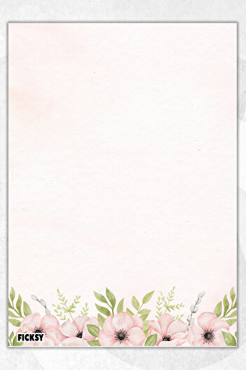 Ficksy Flower Note Paper - A5 Size - 50 Sheets - Notepad - Memopad - Memo Pad - to Do List - Notebook