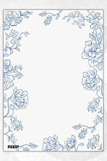 Ficksy Flower Note Paper - A5 Size - 50 Sheets - Notepad - Memopad - Memo Pad - to Do List - Notebook