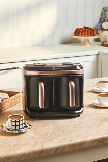 Karaca Rosegold 10 Cup Capacity Memory Cube Duet Aroma Turkish Coffee Maker