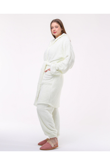 SHE BEST White Color Wellsoft Dress & Pajama Set