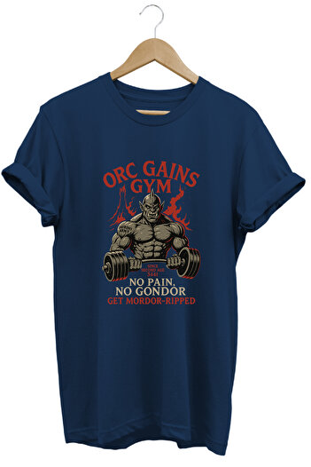 remonz ORC Gym LOTR Regular Fit 100% βαμβακερό μπλουζάκι με μαλακή υφή