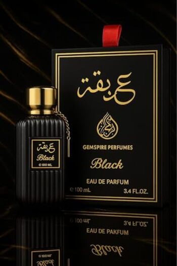 GEMSPIRE Black Eau de Parfum – Oriental-Woody Unisex Fragrance Long-Lasting Oil-Based EDP for Men