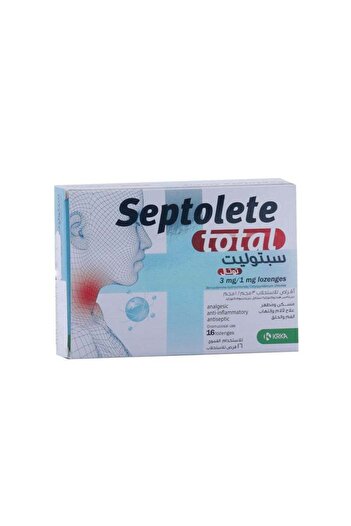 Krka SEPTOLETE TOTAL 3MG/1MG LOZENGES 16S