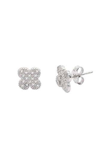 Bijuteria SORELLY Cercei Argint Floare cu Pietre Zirconia 8mm