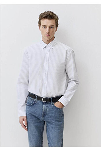 Mavi Striped White Men's Shirt M0211553-90906