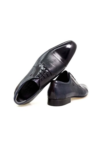 FRANCO CALVANI Dark Blue Color Laceless Genuine Leather Men's Shoes (Copy)