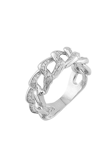 Bijuteria SORELLY Inel Argint Cuban Link cu Pietre Zirconia 17