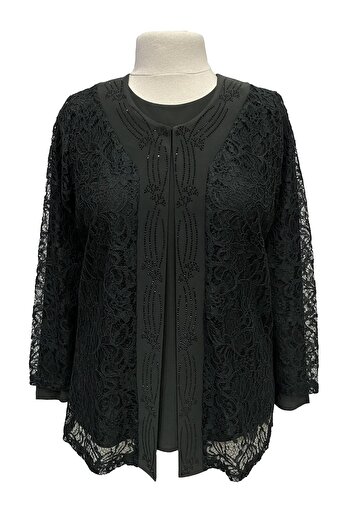 HESNA Green Fate Mother Evening Dress Set with Jacket