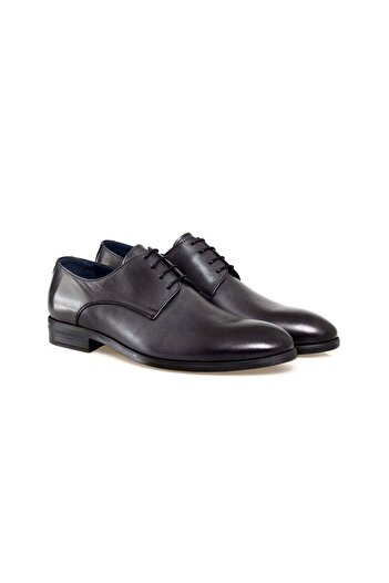 FRANCO CALVANI Dark Blue Color Lace-Up Genuine Leather Men's Shoes