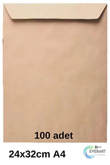 everart Zarf A4 Boyutunda Torba Zarf 24x32 Cm - 100 adet