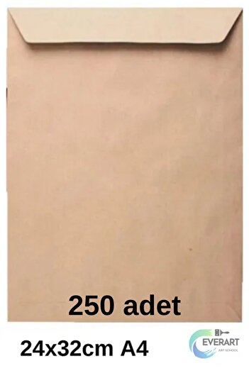 everart Zarf A4 Boyutunda Torba Zarf 24x32 Cm - 250 adet