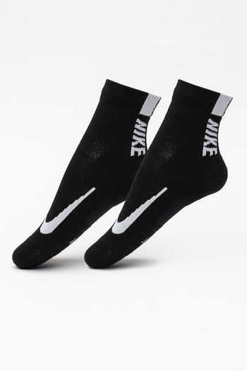 Nike , Set de sosete unisex pentru alergare Multiplier - 2 perechi, Negru, Alb, S