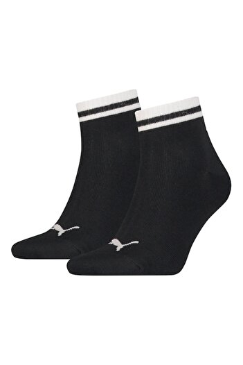 Puma , Set de sosete unisex scurte - 2 perechi, Alb, Negru, 35-38