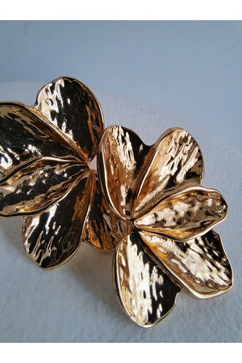 BHR AKSESUAR Gold Leaf Earrings