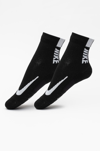 Nike , Set de sosete unisex pentru alergare Multiplier - 2 perechi, Negru, Alb, S