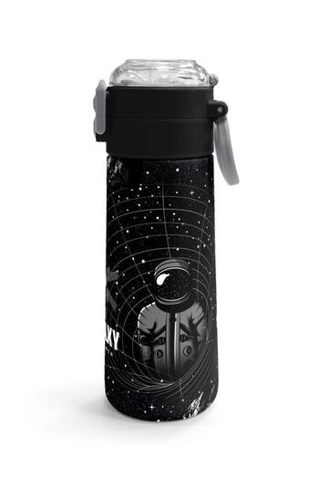 Coral High Patterned Steel Thermos with Straw and Direct Drinking 500 ml