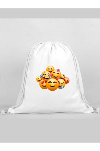 Özcan Tasarım Emoji Printed Backpack - Drawstring Sports Bag